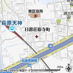 大阪府堺市東区日置荘原寺町185-22周辺の地図