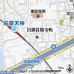 大阪府堺市東区日置荘原寺町185-17周辺の地図