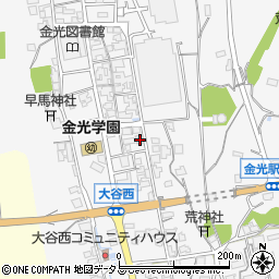 岡山県浅口市金光町大谷495周辺の地図
