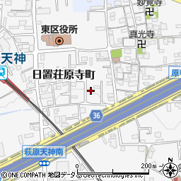 大阪府堺市東区日置荘原寺町223-4周辺の地図