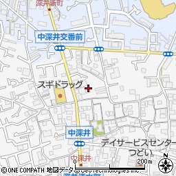 大阪府堺市中区深井中町1222-6周辺の地図