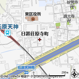 大阪府堺市東区日置荘原寺町185-54周辺の地図