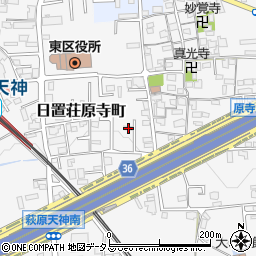 大阪府堺市東区日置荘原寺町225周辺の地図