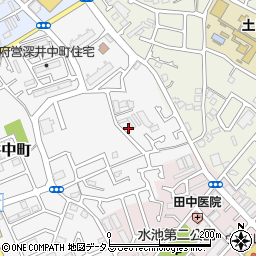 大阪府堺市中区深井中町362-13周辺の地図