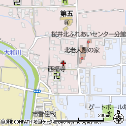 奈良県桜井市豊田周辺の地図