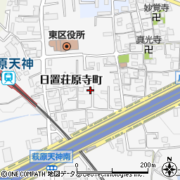 大阪府堺市東区日置荘原寺町223周辺の地図