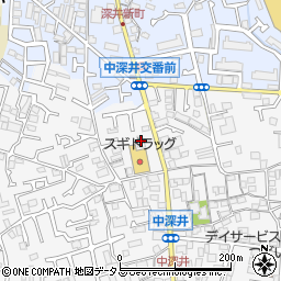 大阪府堺市中区深井中町1218周辺の地図