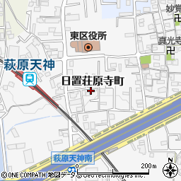 大阪府堺市東区日置荘原寺町188周辺の地図