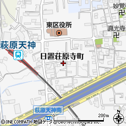 大阪府堺市東区日置荘原寺町185周辺の地図