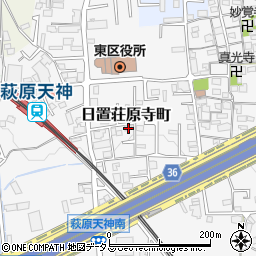 大阪府堺市東区日置荘原寺町185周辺の地図