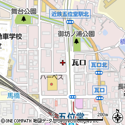 グローバル五位堂駅前周辺の地図