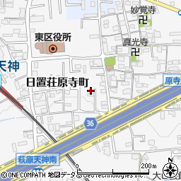 大阪府堺市東区日置荘原寺町225-5周辺の地図