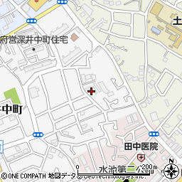 大阪府堺市中区深井中町362-15周辺の地図