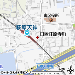 大阪府堺市東区日置荘原寺町107周辺の地図