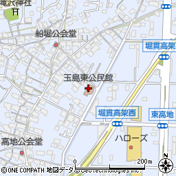 倉敷市役所　社会教育施設玉島東公民館周辺の地図