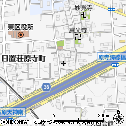 大阪府堺市東区日置荘原寺町547-1周辺の地図