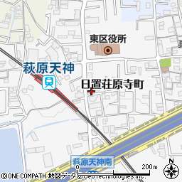 大阪府堺市東区日置荘原寺町190-3周辺の地図