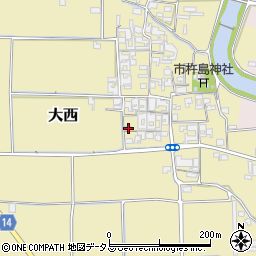 奈良県桜井市大西806周辺の地図