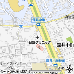 大阪府堺市中区深井中町676周辺の地図