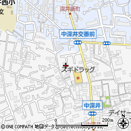 大阪府堺市中区深井中町1212周辺の地図