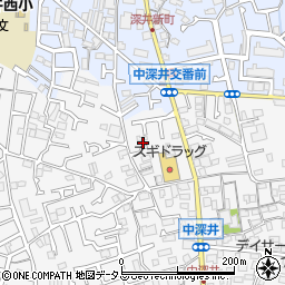 大阪府堺市中区深井中町1212周辺の地図