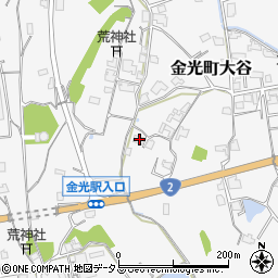 岡山県浅口市金光町大谷1601周辺の地図
