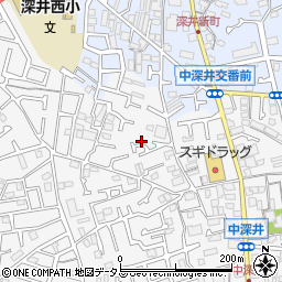 大阪府堺市中区深井中町1209-3周辺の地図