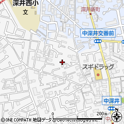 大阪府堺市中区深井中町1209周辺の地図