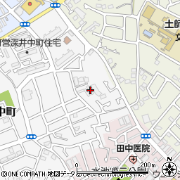 大阪府堺市中区深井中町364周辺の地図