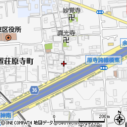 大阪府堺市東区日置荘原寺町551周辺の地図