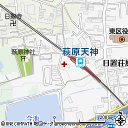 大阪府堺市東区日置荘原寺町93周辺の地図