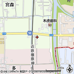 奈良県磯城郡田原本町宮森10周辺の地図