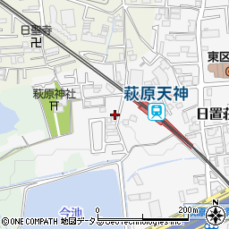 大阪府堺市東区日置荘原寺町84周辺の地図