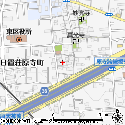 大阪府堺市東区日置荘原寺町555周辺の地図