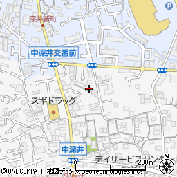 大阪府堺市中区深井中町746周辺の地図