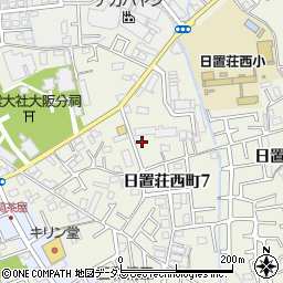 大阪府堺市東区日置荘西町7丁周辺の地図