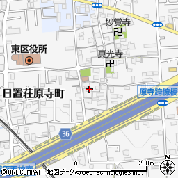 大阪府堺市東区日置荘原寺町554周辺の地図