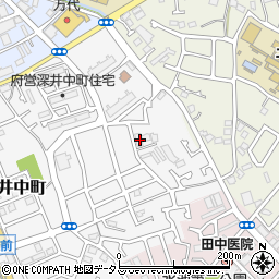 大阪府堺市中区深井中町361周辺の地図