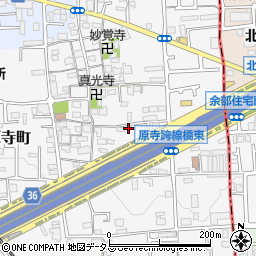 大阪府堺市東区日置荘原寺町529周辺の地図