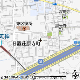 大阪府堺市東区日置荘原寺町218-10周辺の地図