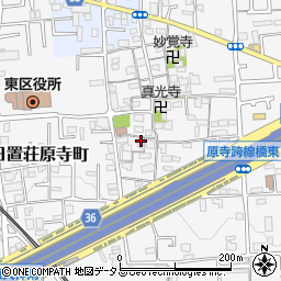 大阪府堺市東区日置荘原寺町556-1周辺の地図