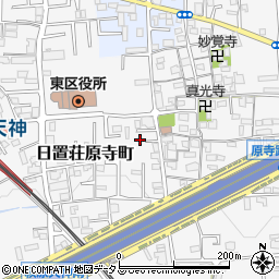 大阪府堺市東区日置荘原寺町218-17周辺の地図