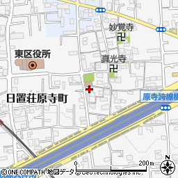 大阪府堺市東区日置荘原寺町219周辺の地図