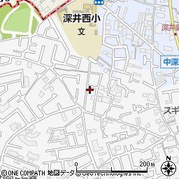 大阪府堺市中区深井中町1168-29周辺の地図