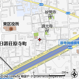 大阪府堺市東区日置荘原寺町556周辺の地図