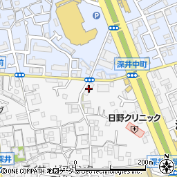 大阪府堺市中区深井中町686周辺の地図