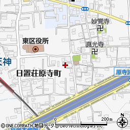 大阪府堺市東区日置荘原寺町218周辺の地図