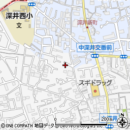 大阪府堺市中区深井中町957-6周辺の地図