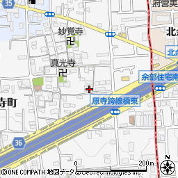 大阪府堺市東区日置荘原寺町526周辺の地図