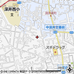 大阪府堺市中区深井中町957-7周辺の地図